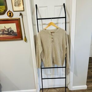 Cream Sweater w/ Buttons